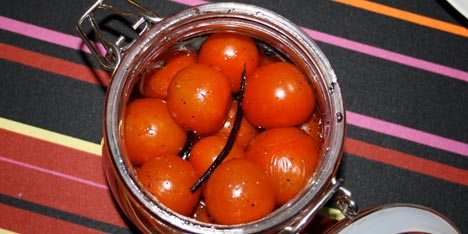 Vaniljsyltade cherrytomater